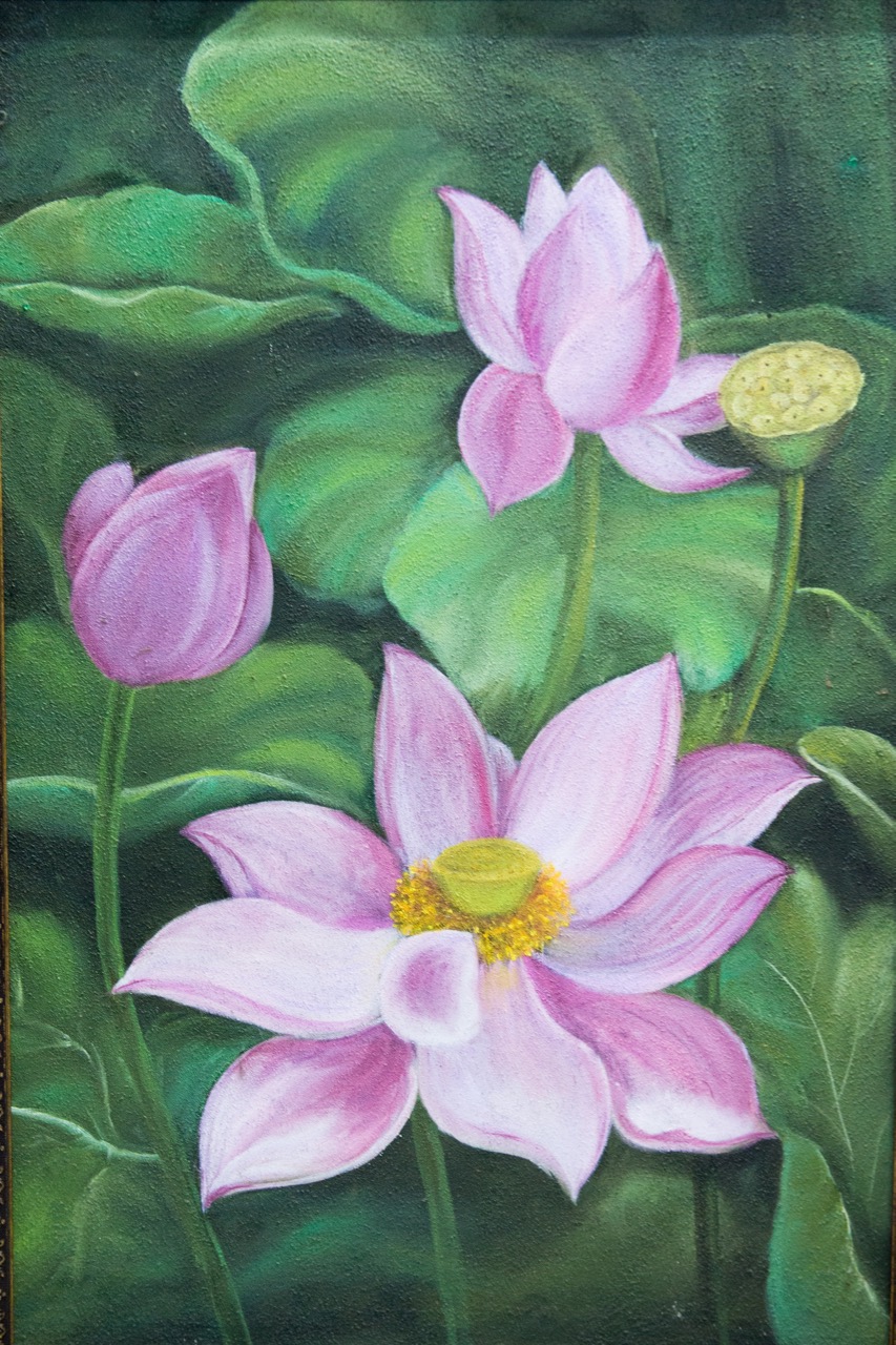 Tranh Sơn Dầu Sen 4
